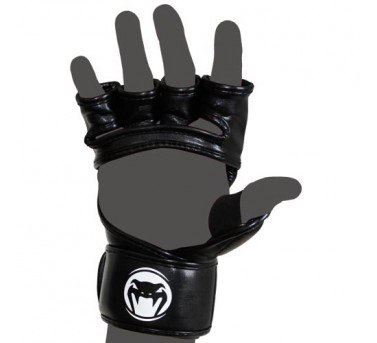 Перчатки Venum Impact MMA Gloves - Skintex Leather - Black купить